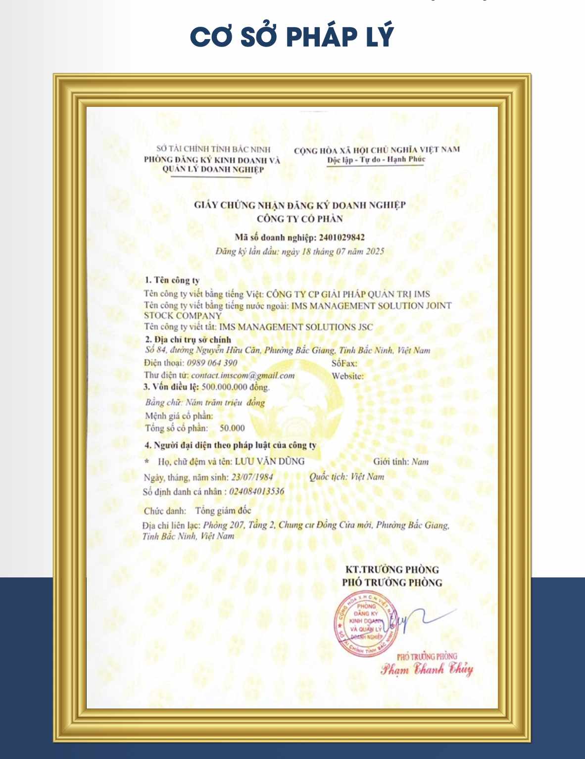 cơ sở pháp lý